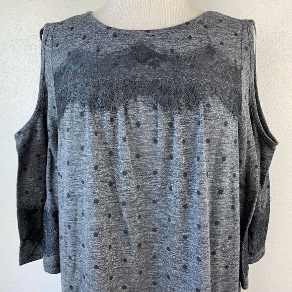 LOFT Cold Shoulder Top Size L EUC - Picture 2 of 7